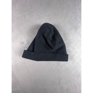 Foot Locker Fleece Beanie Black Winter Hat Sporty Cuffed Knit Cap One Size